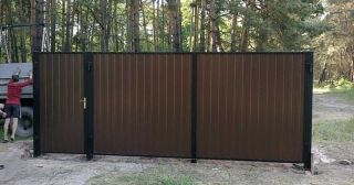 Купить распашные ворота из профнастила Фрязино, цена от 2692 руб.